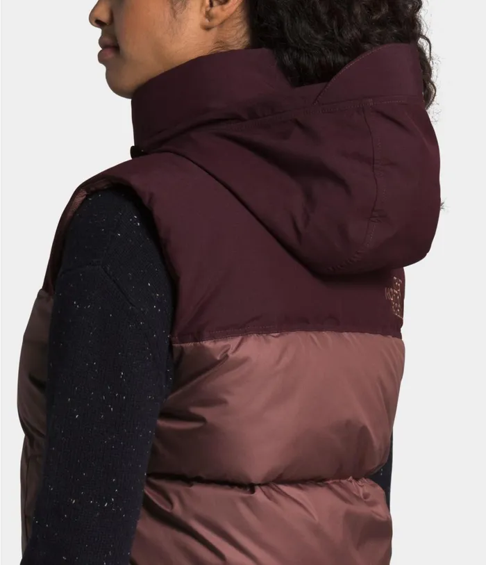 Womens W ECO NUPTSE VEST Marron Purpleroot Brown The North Face Vests