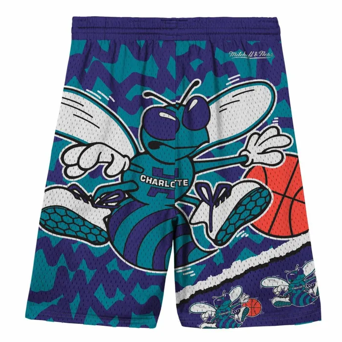 Youth Big Kids Mitchell and Ness Big Face Jumbotron Mesh Shorts Charlotte Hornets Youth Big Kids Mitchell and Ness Big Face Jumbotron Mesh Shorts Charlotte Hornets