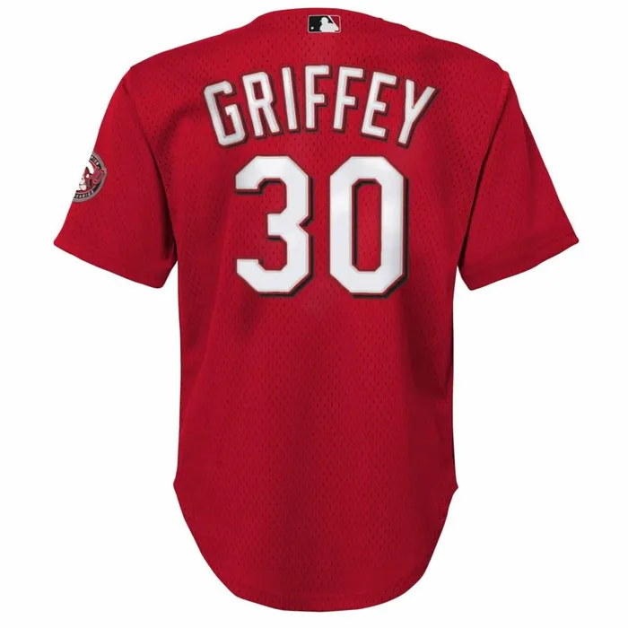 Youth Big Kids Mitchell and Ness Mesh BP Jersey Cincinnati Reds 2000 Ken Griffey Jr Youth Big Kids Mitchell and Ness Mesh BP Jersey Cincinnati Reds 2000 Ken Griffey Jr