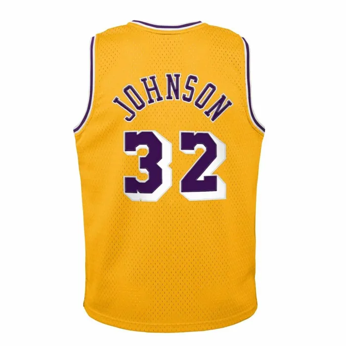 Youth Big Kids Mitchell and Ness Swingman Magic Johnson Los Angeles Lakers Home 198485 Jersey Youth Big Kids Mitchell and Ness Swingman Magic Johnson Los Angeles Lakers Home 198485 Jersey