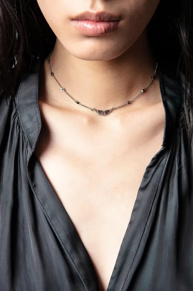 Zadig and Voltaire Jewellery ROCK NECKLACE GUNMETAL 8211 WomenMen Zadig and Voltaire Jewellery ROCK NECKLACE GUNMETAL 8211 WomenMen