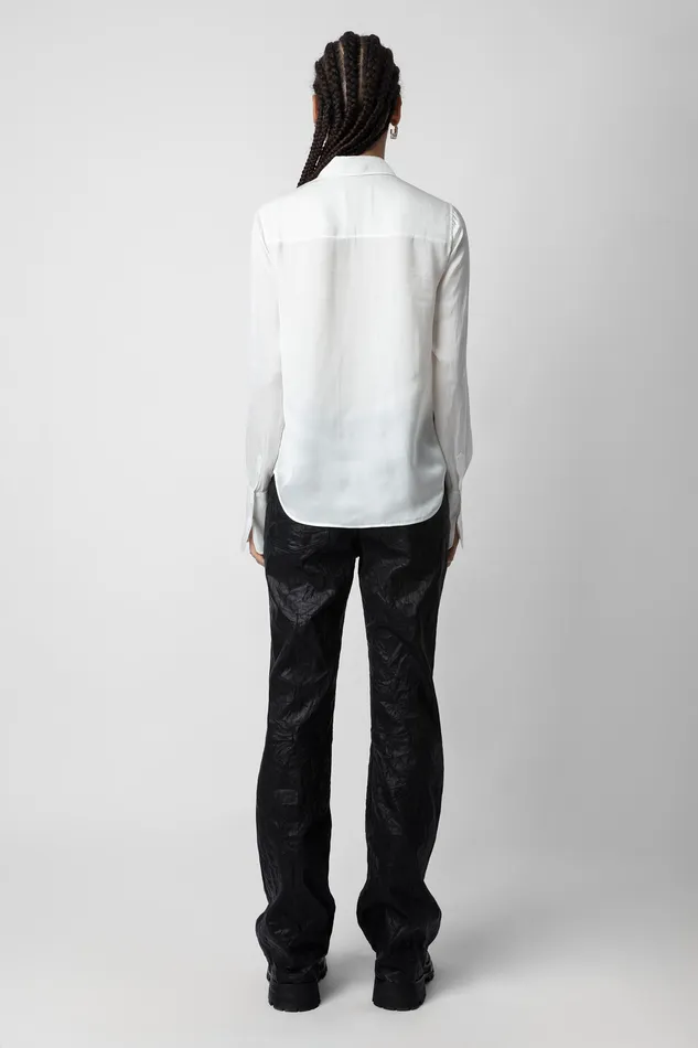 Zadig and Voltaire Shirts and Tops TASKO SATIN OFF WHITE 8211 Women