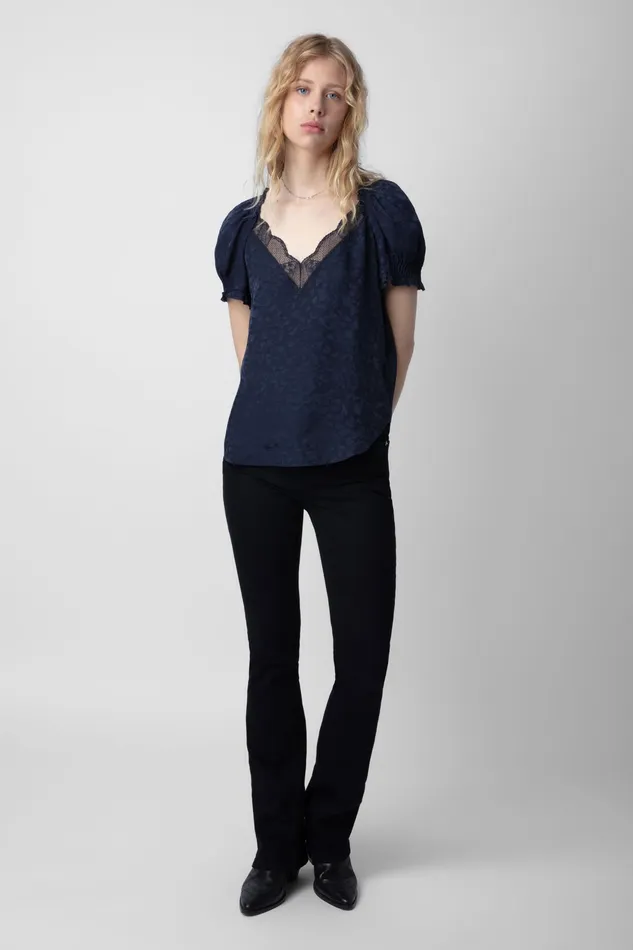 Zadig and Voltaire Shirts and Tops TASTY JAC LEO NAVY 8211 Women