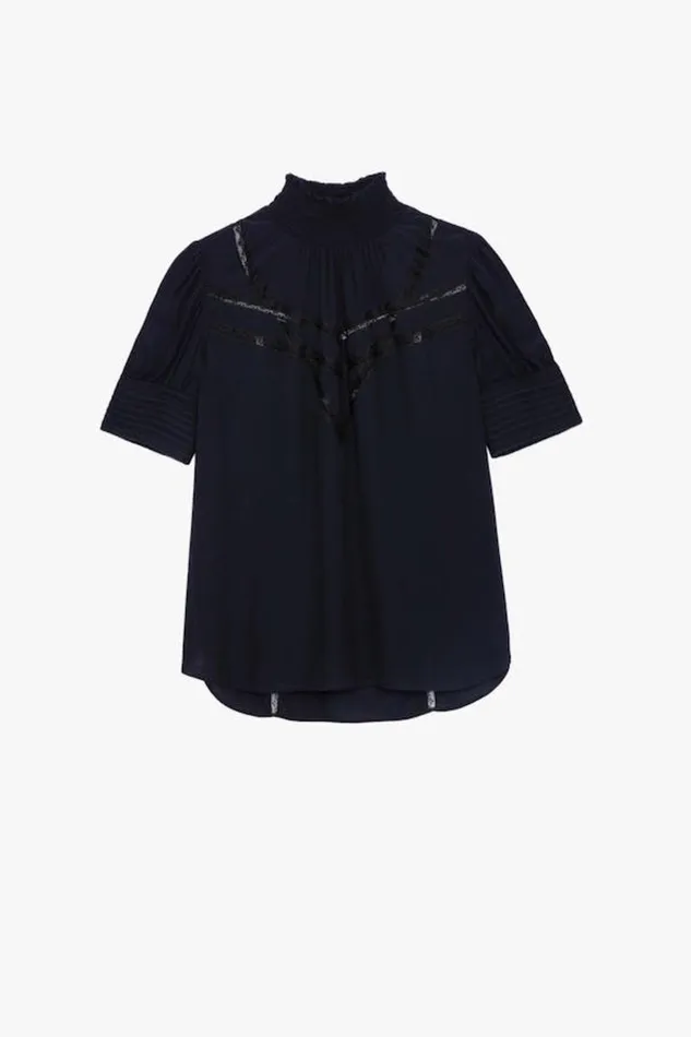 Zadig and Voltaire Shirts and Tops TUPELO BLOUSE NAVY 8211 Women